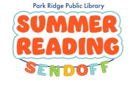 logo for Summer Reading sendoff with puffy letters and "sendoff" as flag banner